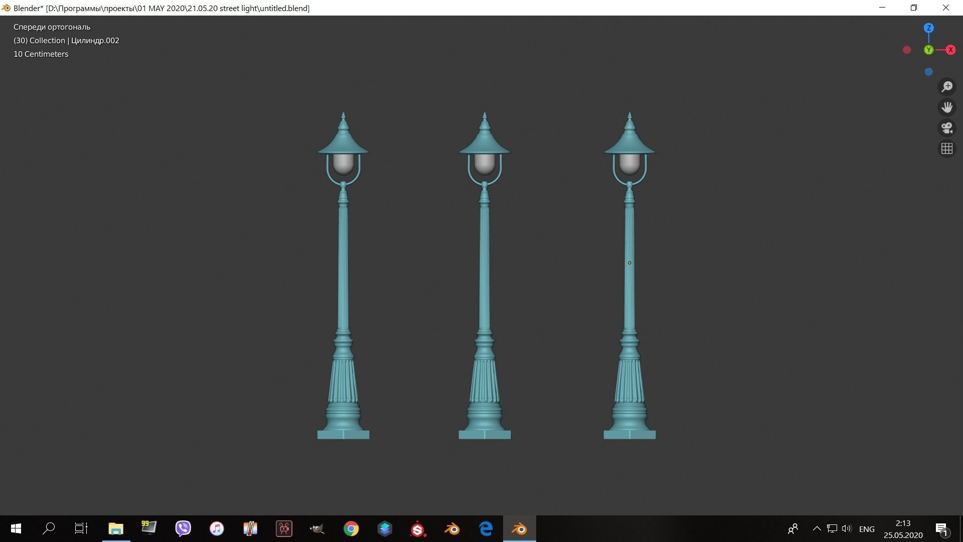 STREET LIGHT Low-poly 3D model_4