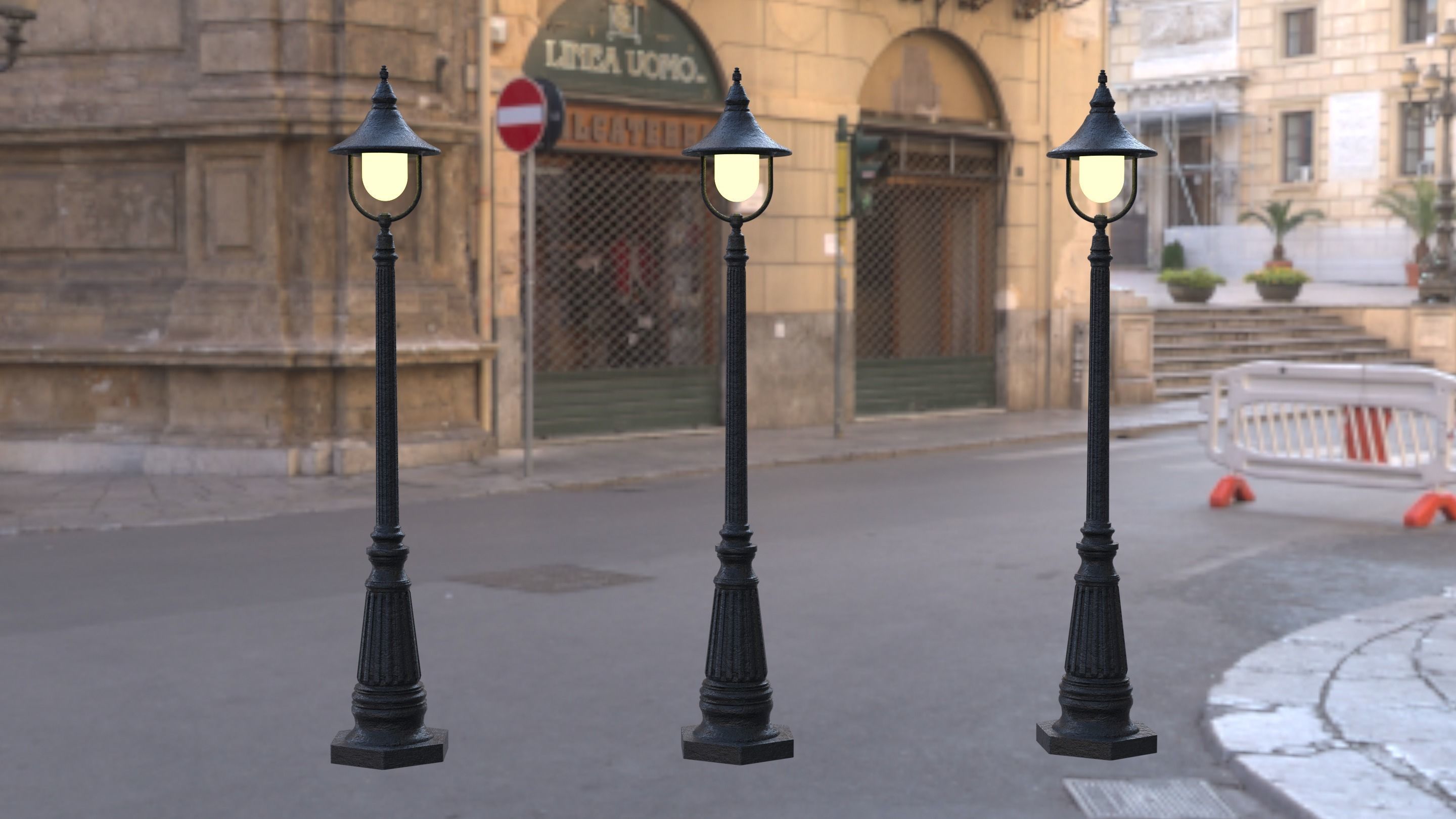 STREET LIGHT Low-poly 3D model_2