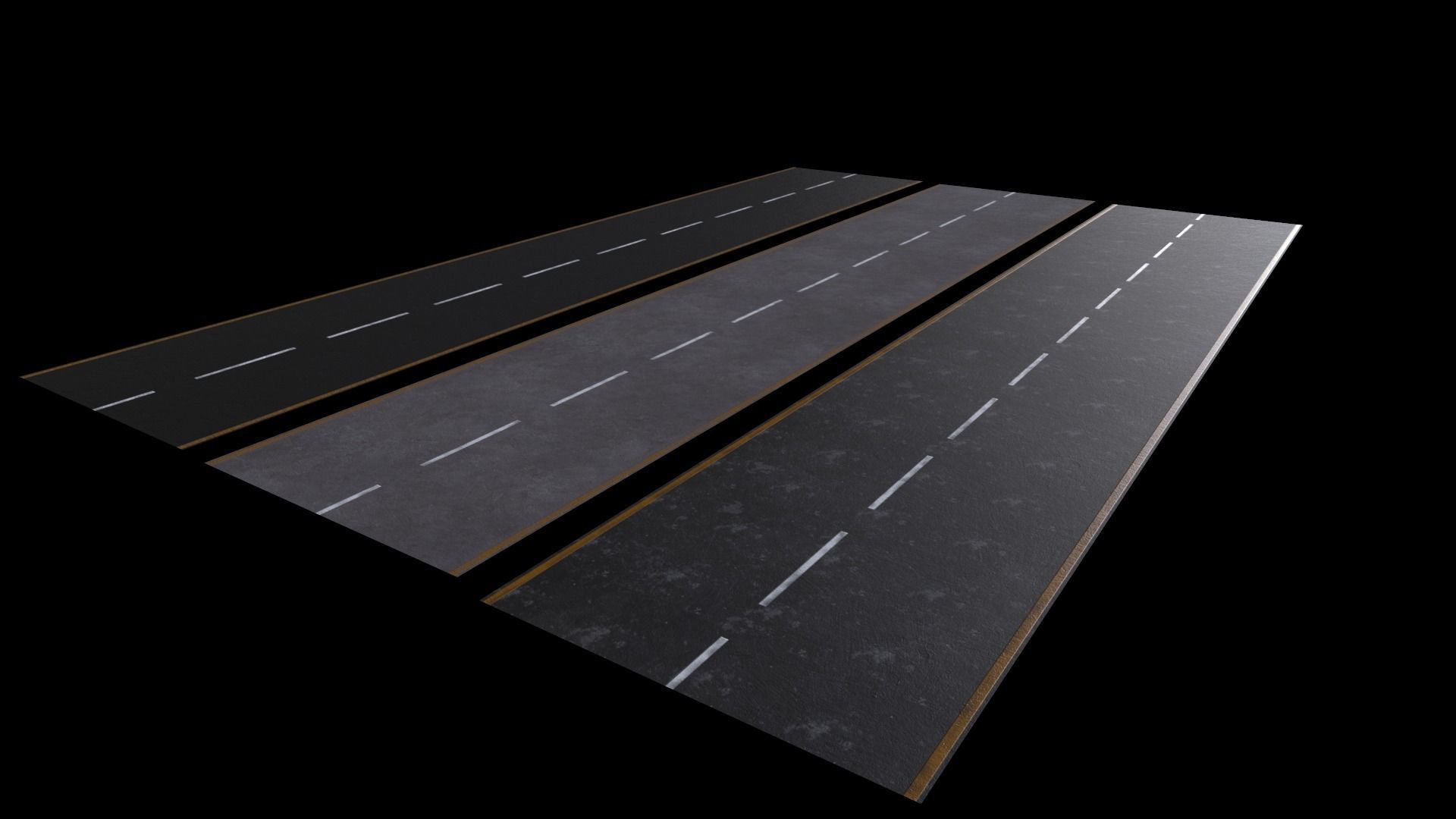 Asphalt PBR road with lines Texture_7