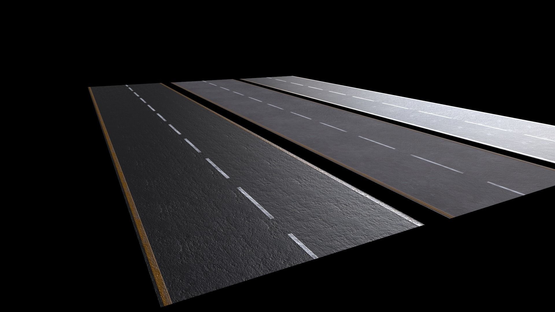 Asphalt PBR road with lines Texture_6