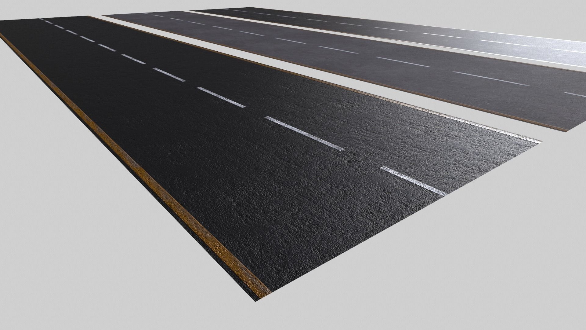 Asphalt PBR road with lines Texture_2