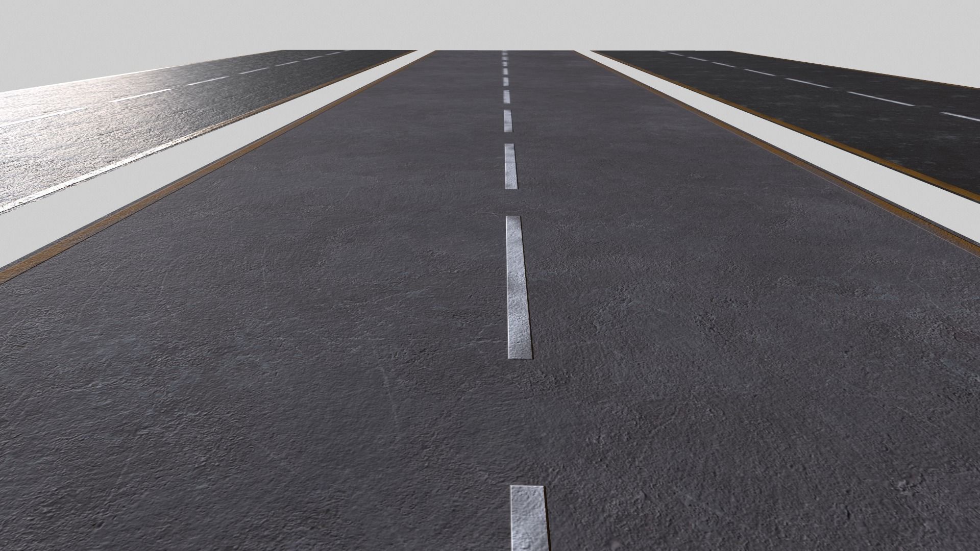 Asphalt PBR road with lines Texture_4