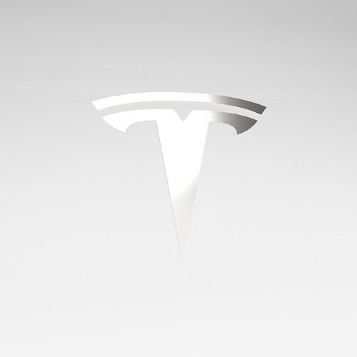 Tesla Logo v1 005 Free low-poly 3D model