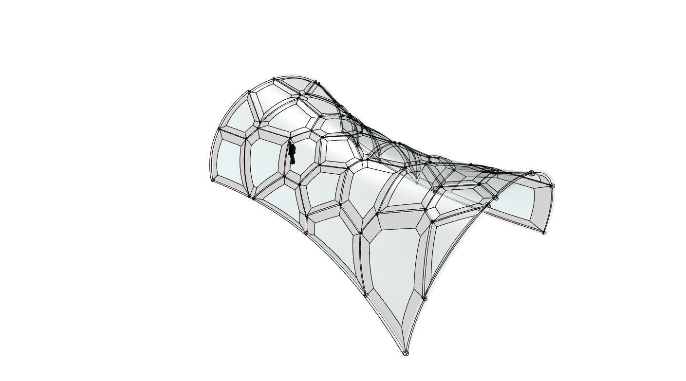 Voronoi Pavilion Structure with Glass Panels v1 3D model_34