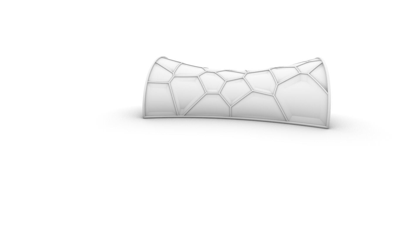 Voronoi Pavilion Structure with Glass Panels v1 3D model_52