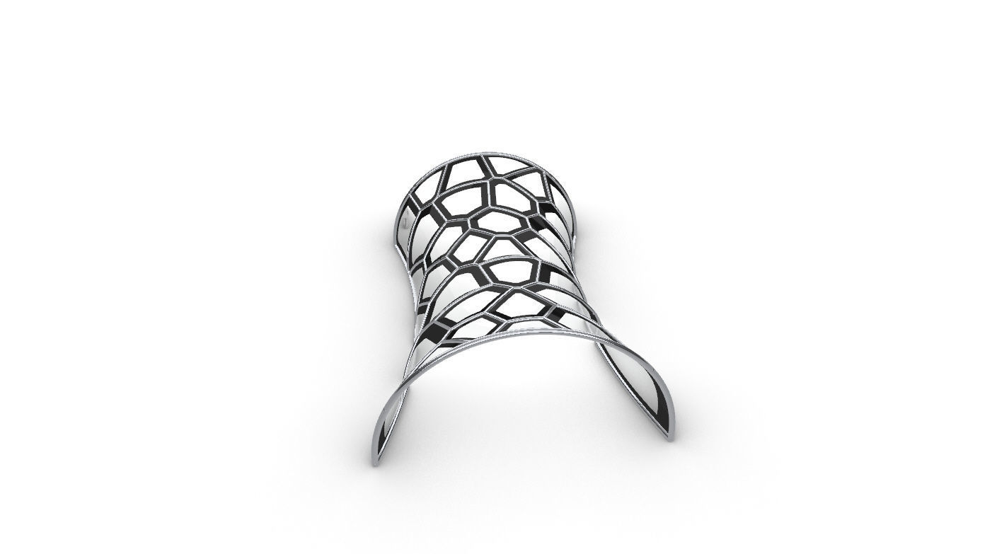 Voronoi Pavilion Structure with Glass Panels v1 3D model_14