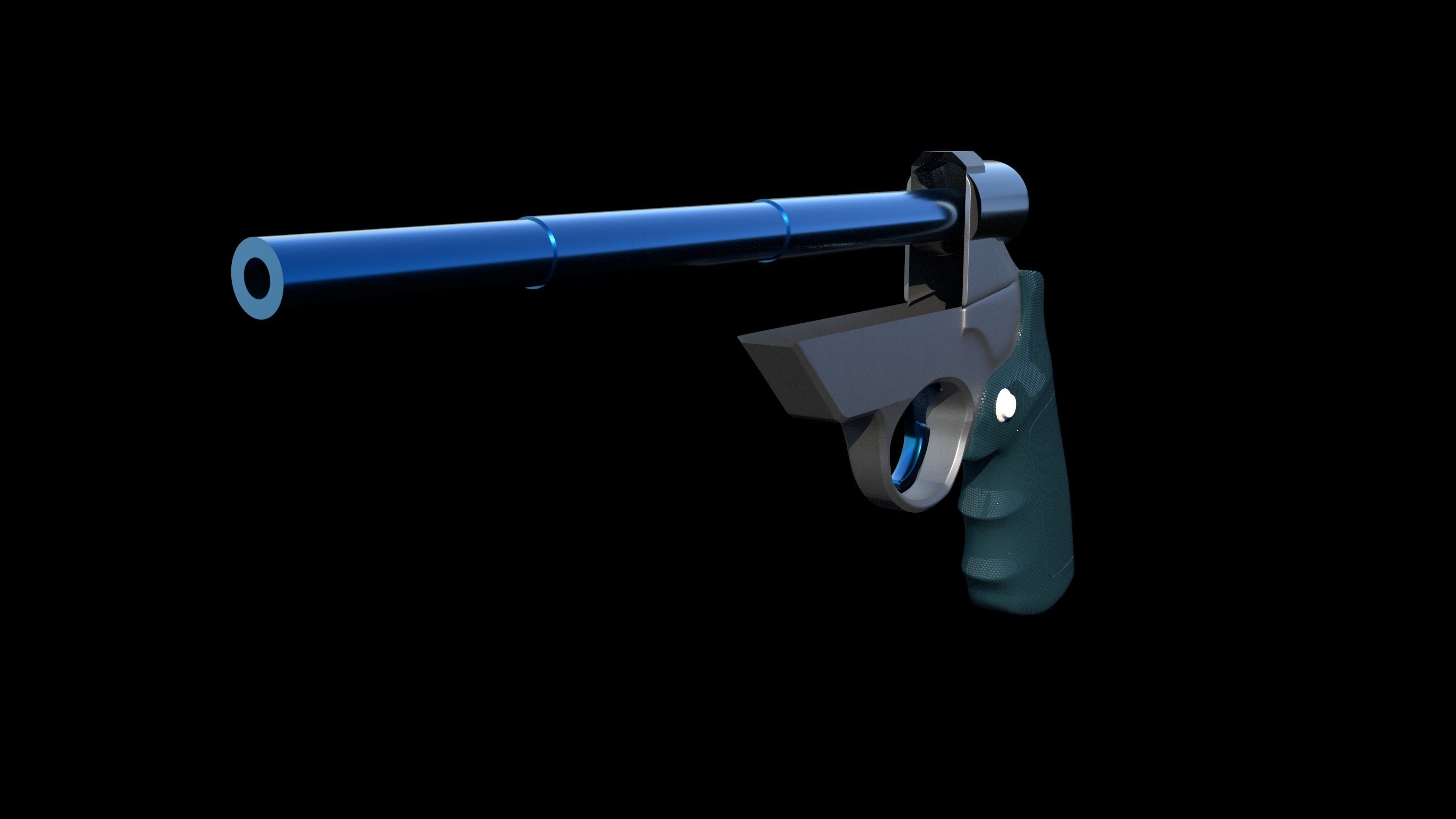 Sci-Fi Weapon  Low-poly 3D model_2