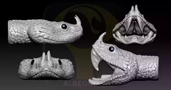 Gaboon Viper  3D print model