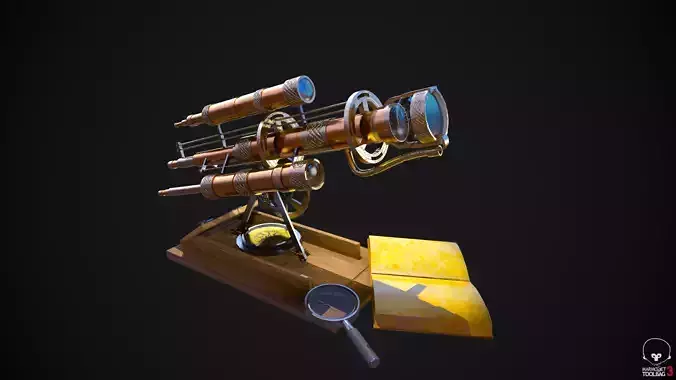 High-Poly Medieval Telescope 