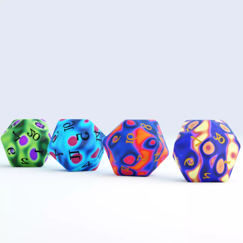 D20 Magic Dice Set 3D model_0