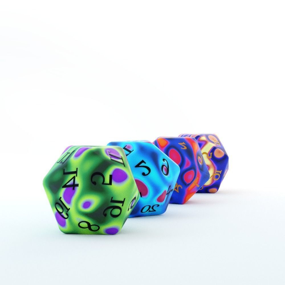 D20 Magic Dice Set 3D model_1