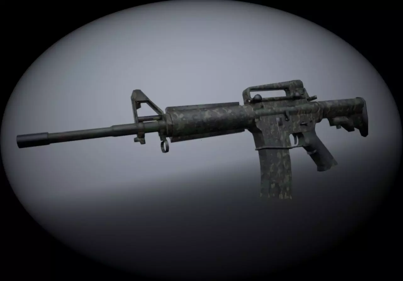 M4A1 carabina Free low-poly 3D model