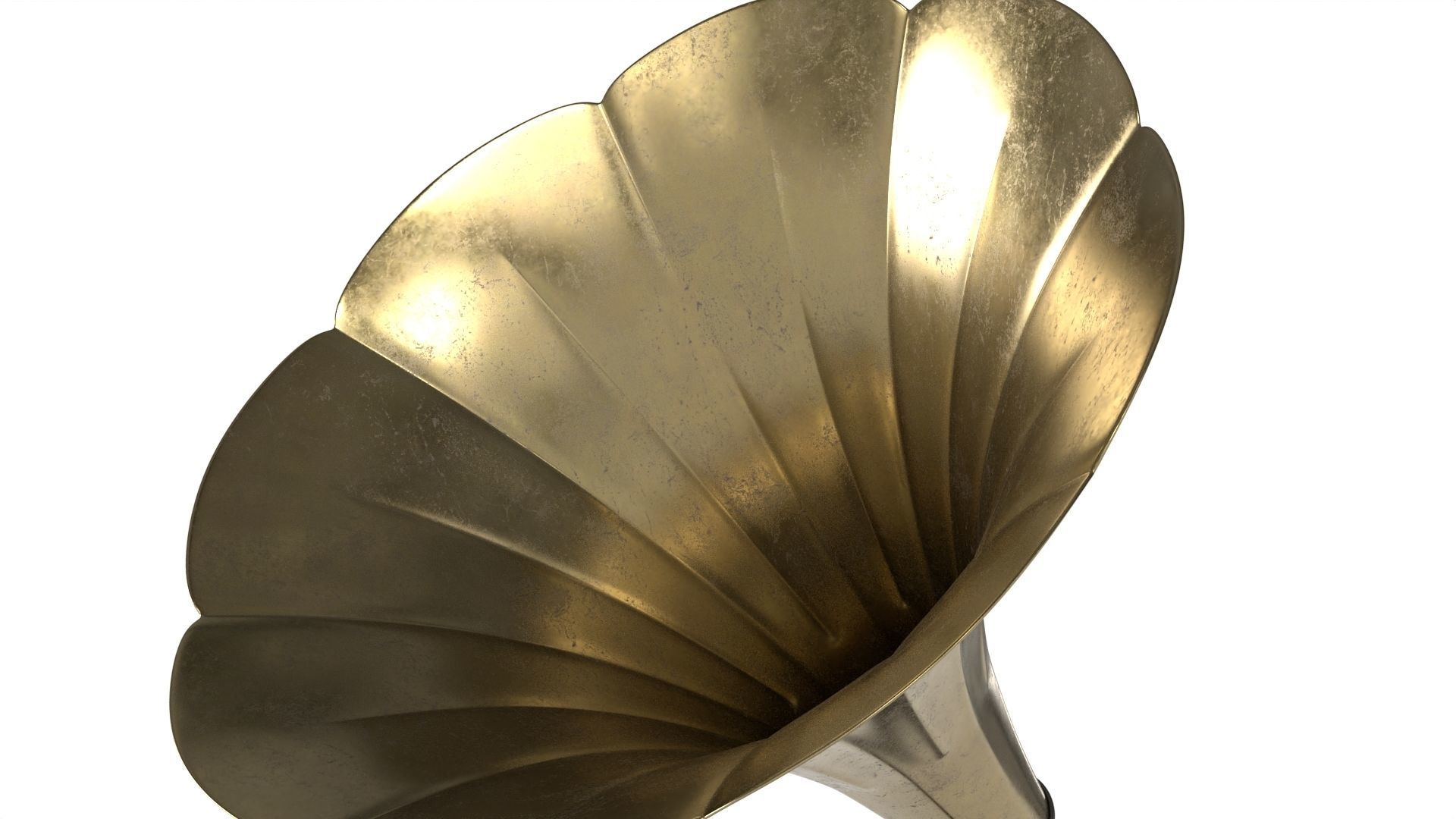 Gramophone old Low-poly 3D model_9