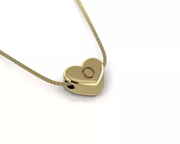 Pendant initial heart O