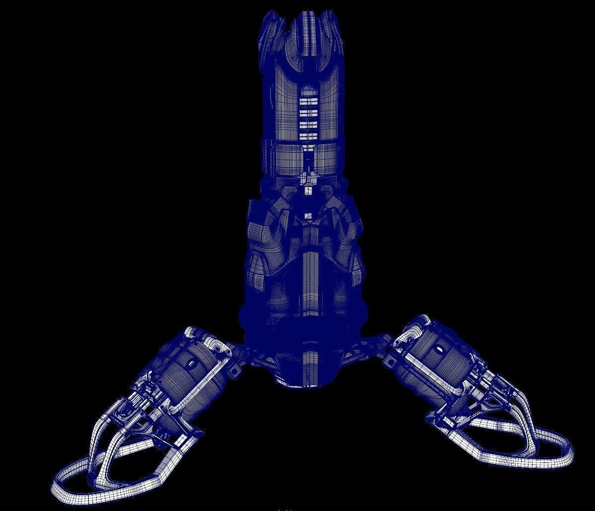 sci fi Machine Parts - Cyberpunk design - PBR 3D Model Collection_11