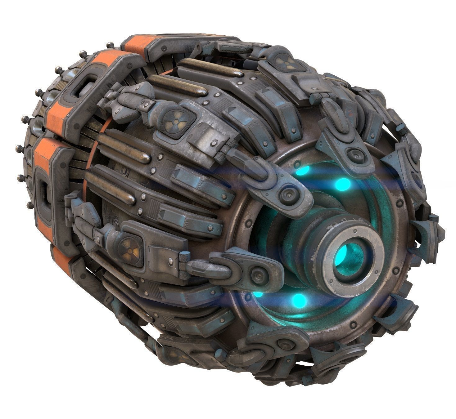 sci fi Machine Parts - Cyberpunk design - PBR 3D Model Collection_19