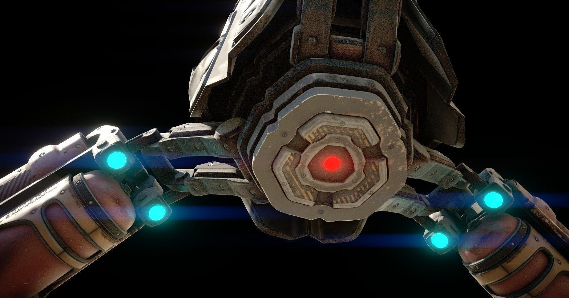 sci fi Machine Parts - Cyberpunk design - PBR 3D Model Collection_8