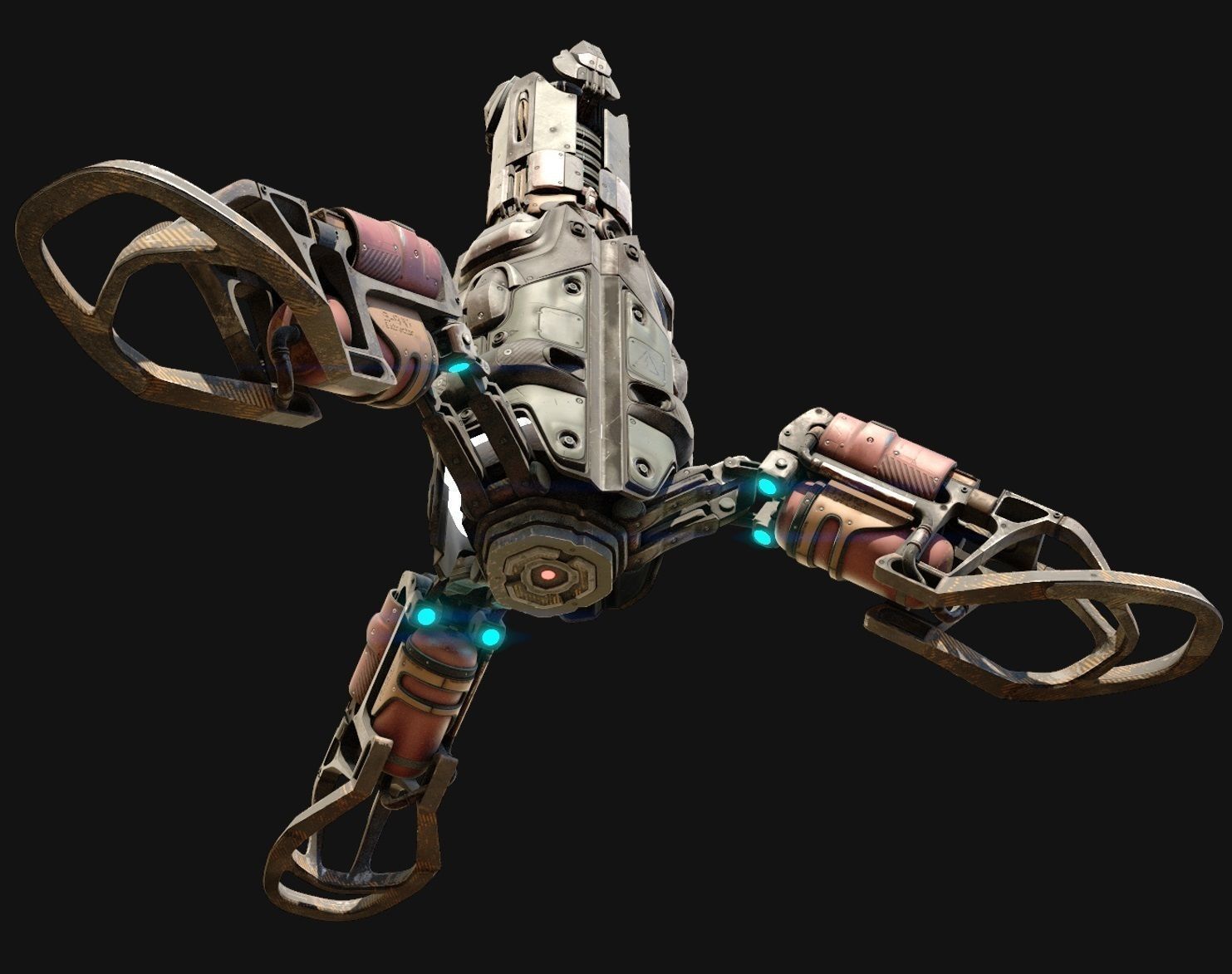 sci fi Machine Parts - Cyberpunk design - PBR 3D Model Collection_18