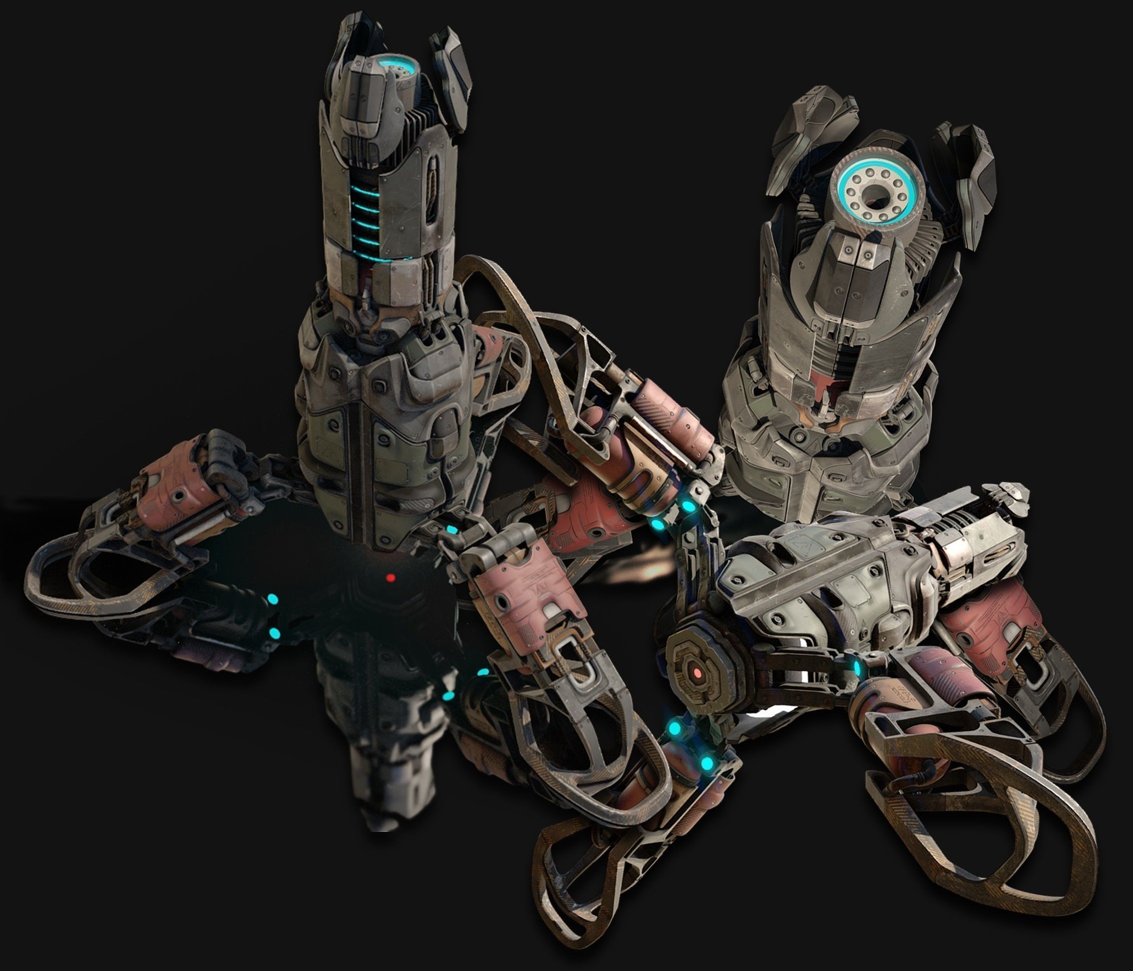 sci fi Machine Parts - Cyberpunk design - PBR 3D Model Collection_20