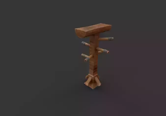 dummy dojo stylized Low-poly 3D model