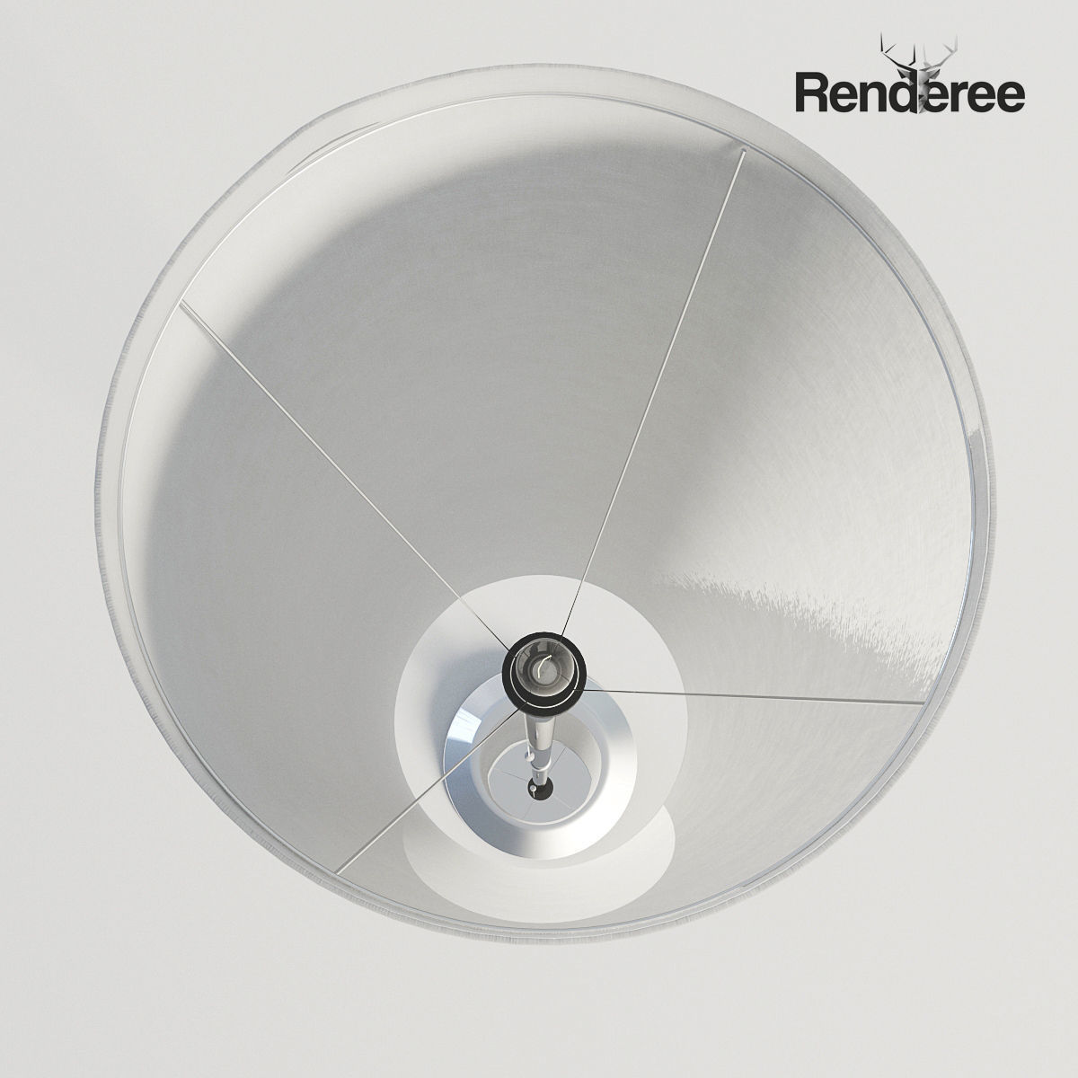 White Fabric Lamps 3D model_6