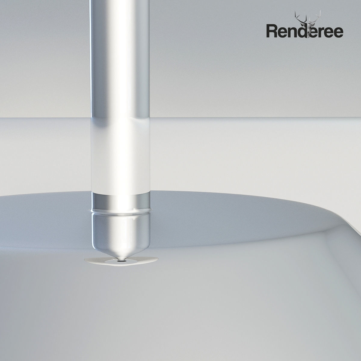 White Fabric Lamps 3D model_8