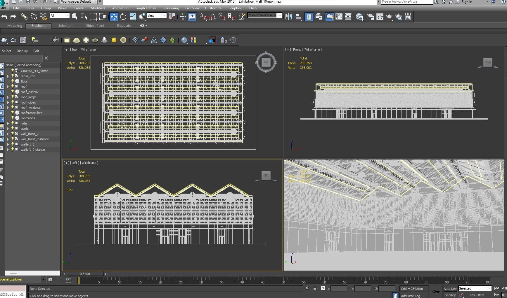 Exhibition Hall 10 interior and exterior 3D model_31