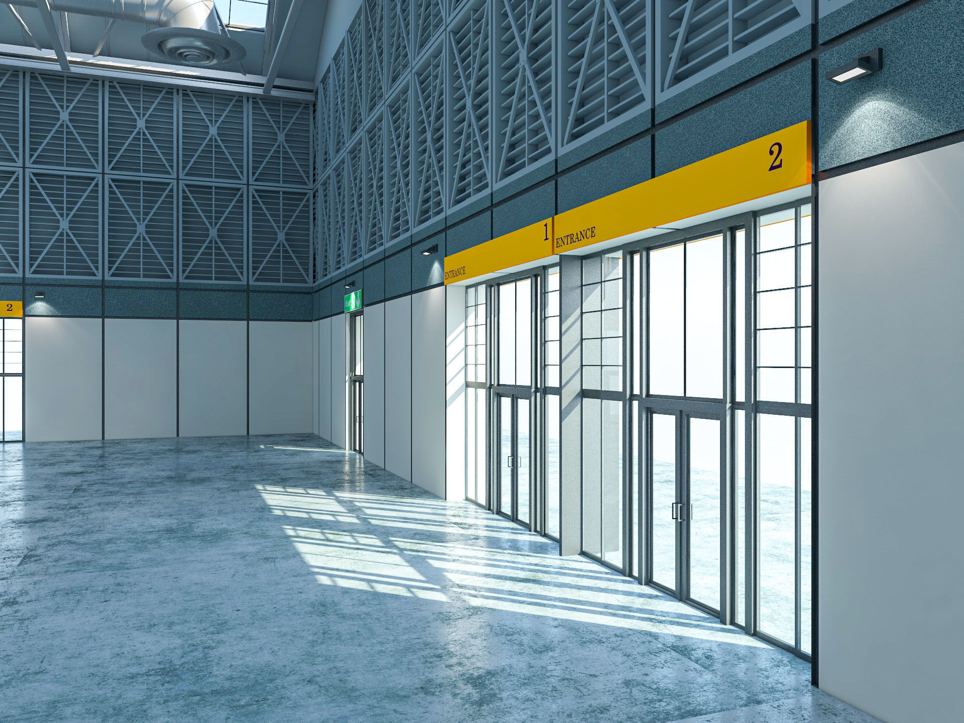 Exhibition Hall 10 interior and exterior 3D model_14