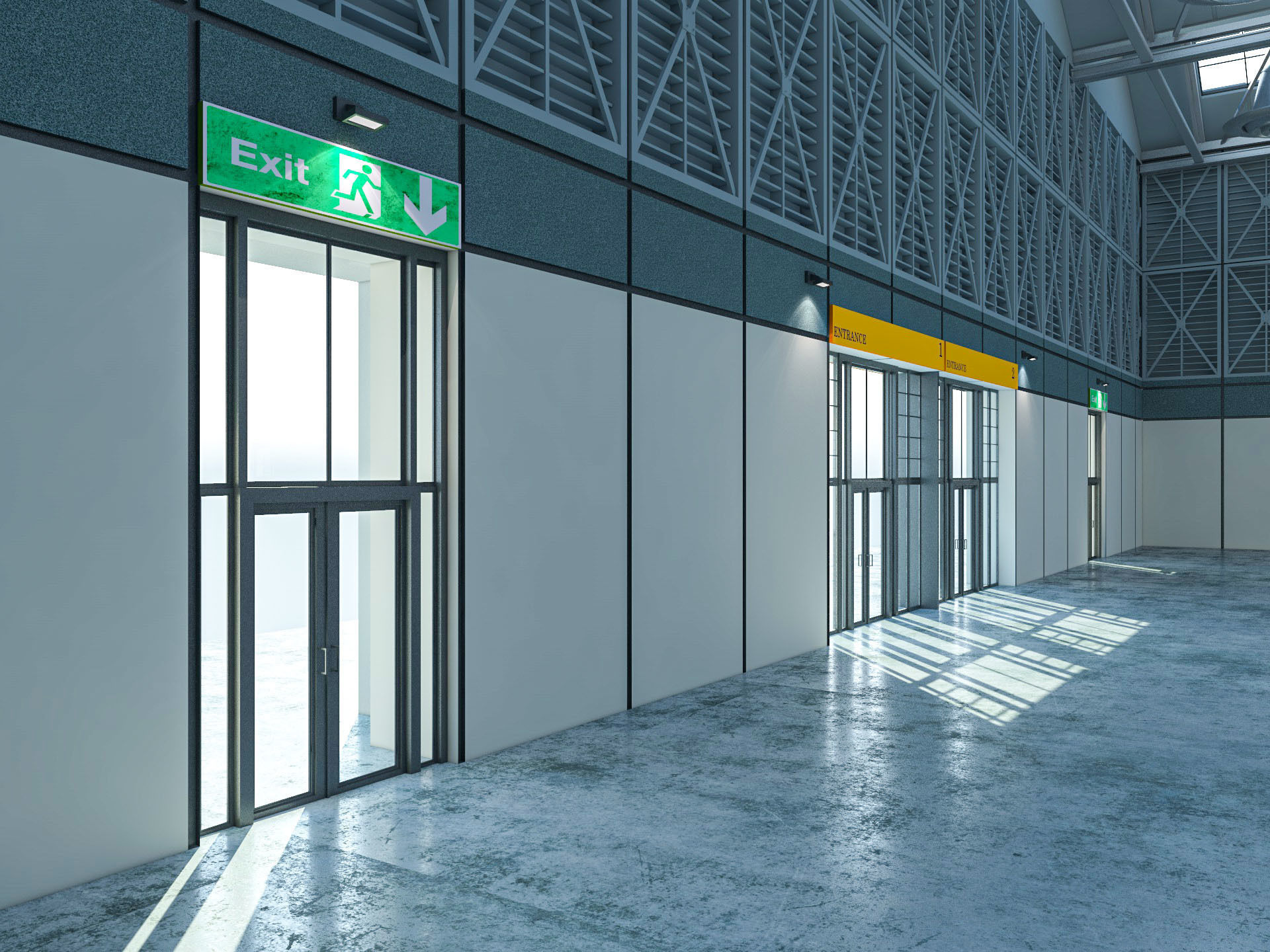 Exhibition Hall 10 interior and exterior 3D model_13