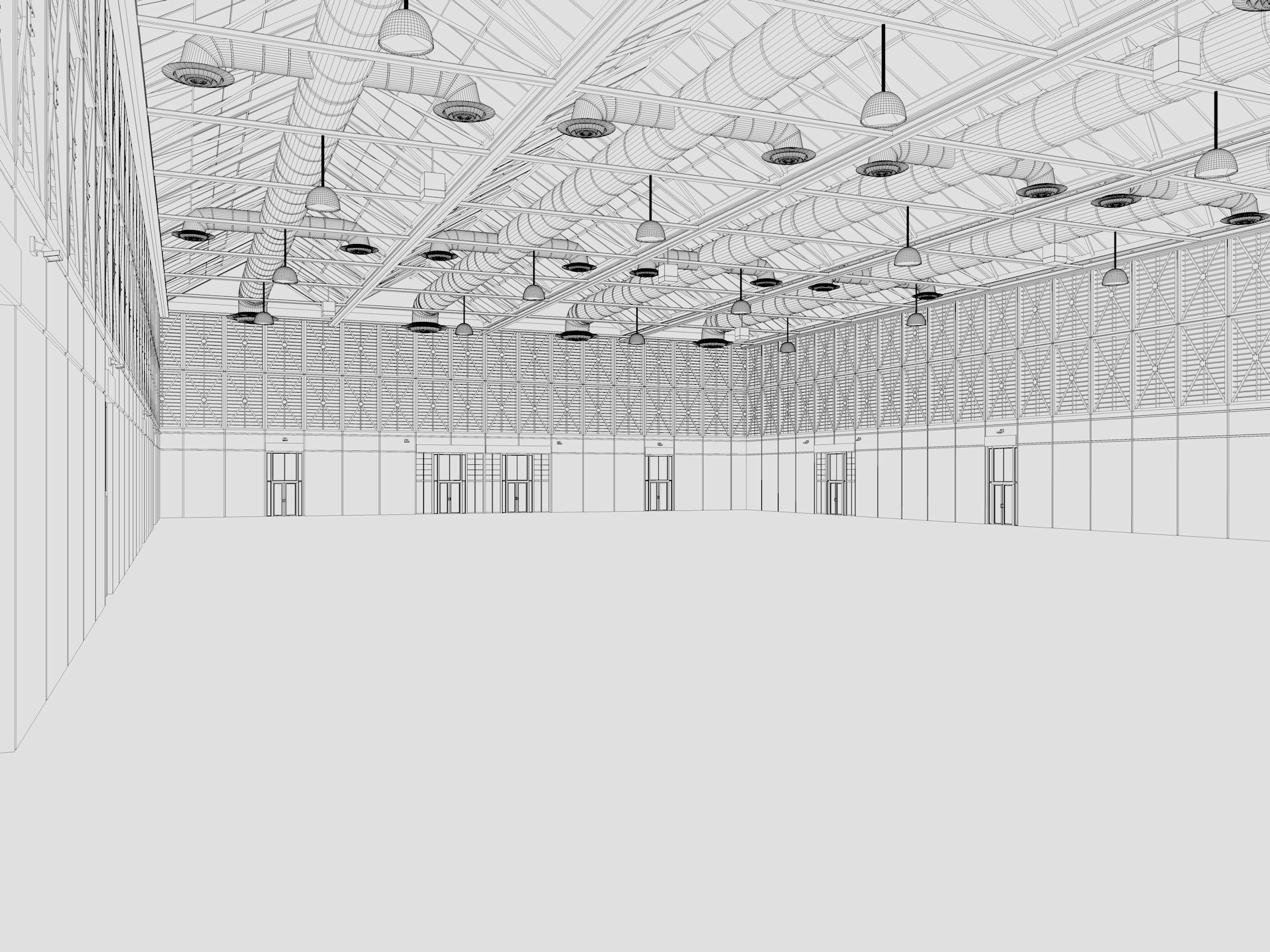 Exhibition Hall 10 interior and exterior 3D model_17