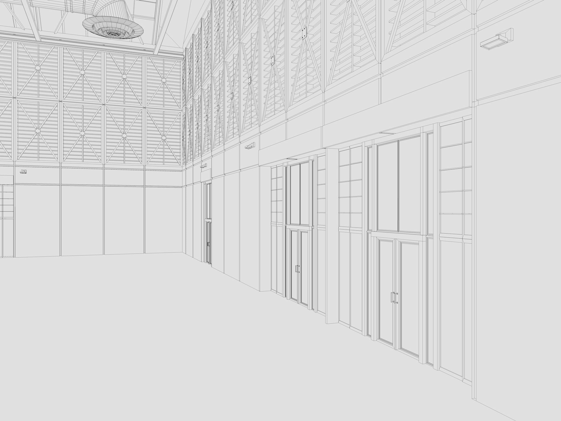 Exhibition Hall 10 interior and exterior 3D model_26