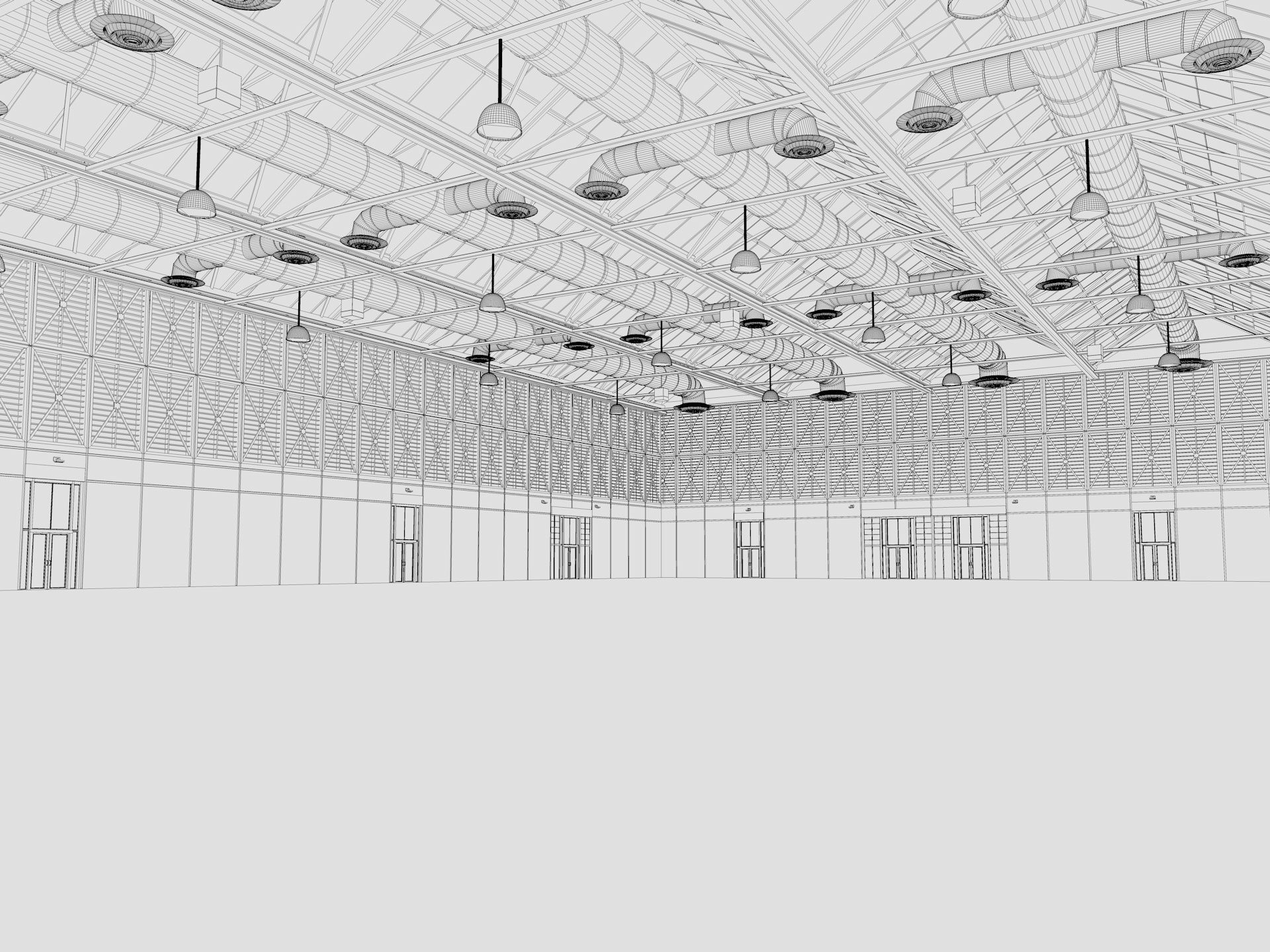 Exhibition Hall 10 interior and exterior 3D model_15