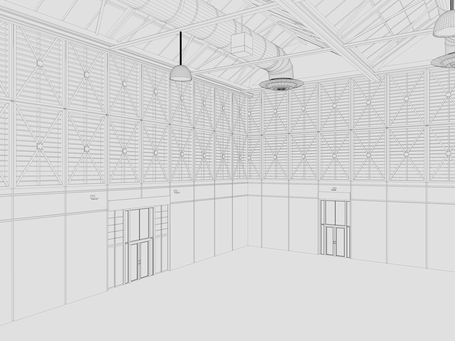 Exhibition Hall 10 interior and exterior 3D model_20