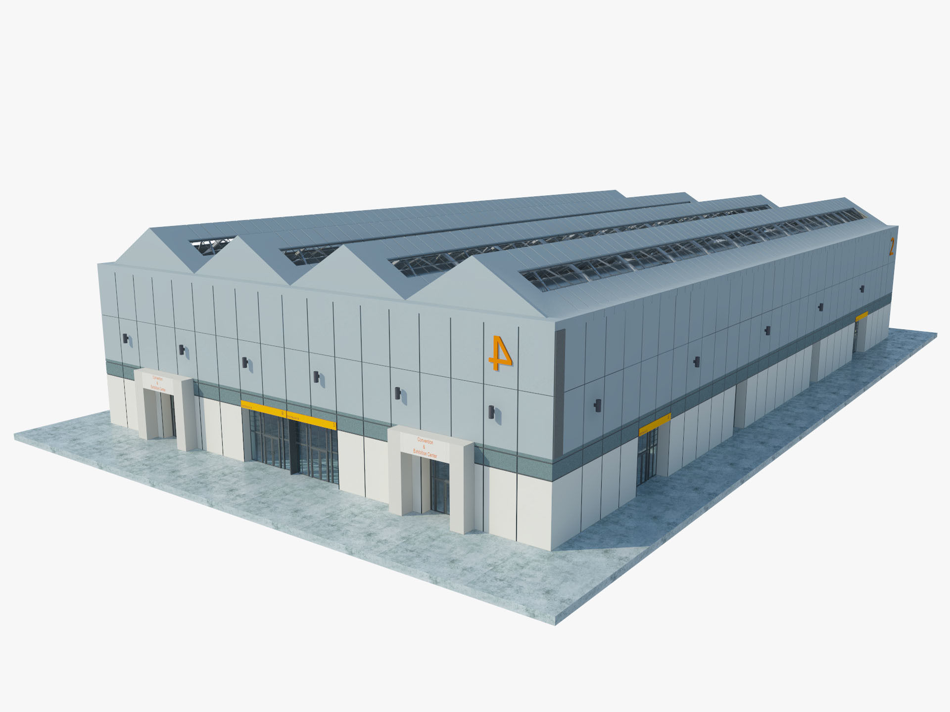 Exhibition Hall 10 interior and exterior 3D model_4