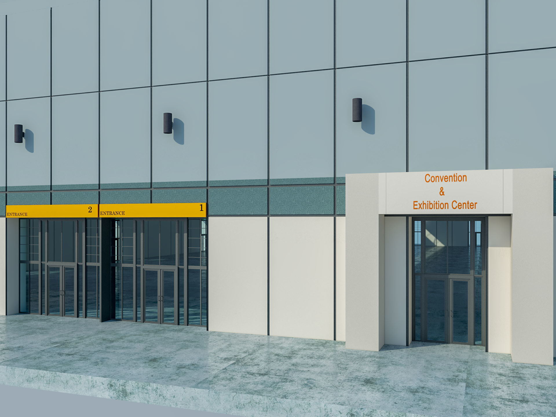 Exhibition Hall 10 interior and exterior 3D model_11