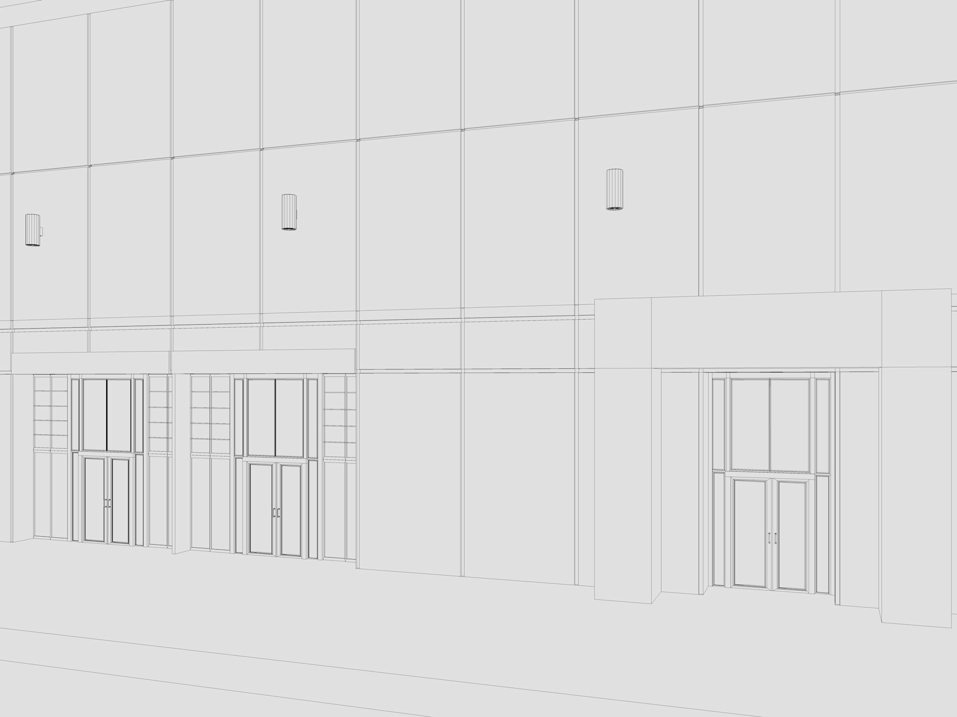 Exhibition Hall 10 interior and exterior 3D model_23