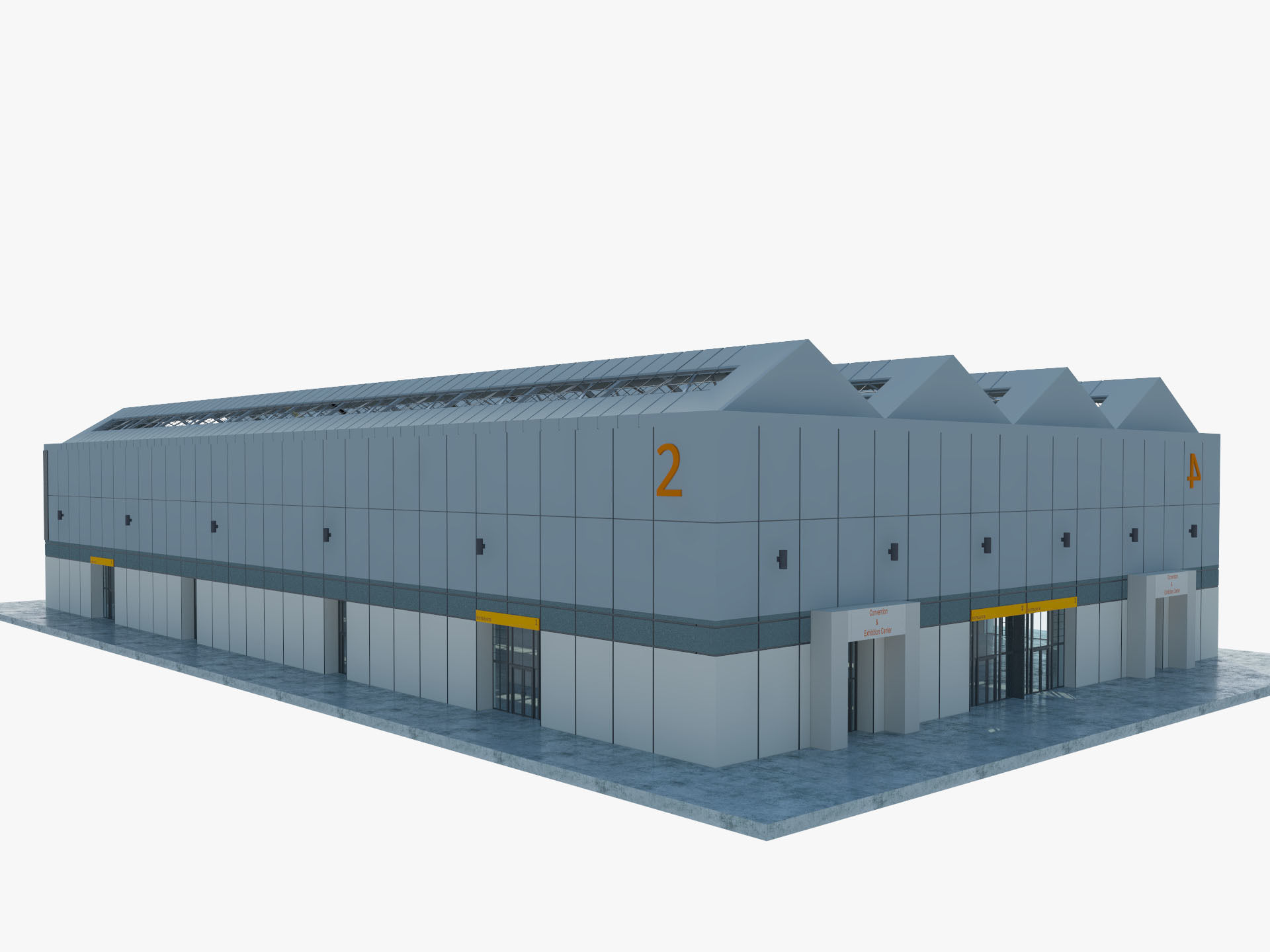 Exhibition Hall 10 interior and exterior 3D model_5