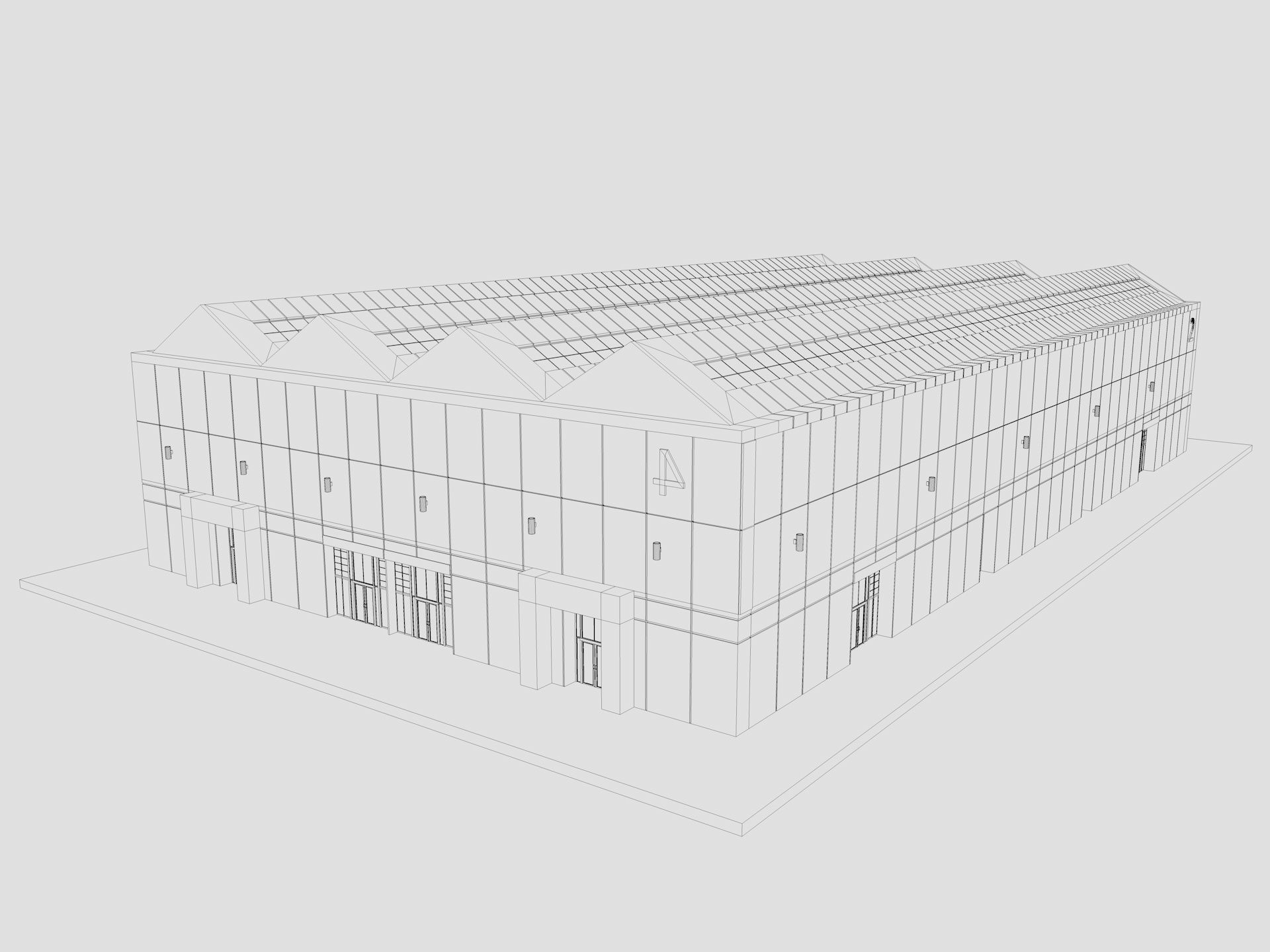 Exhibition Hall 10 interior and exterior 3D model_25