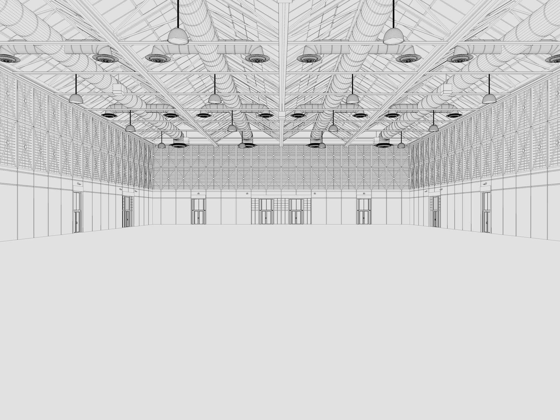 Exhibition Hall 10 interior and exterior 3D model_16