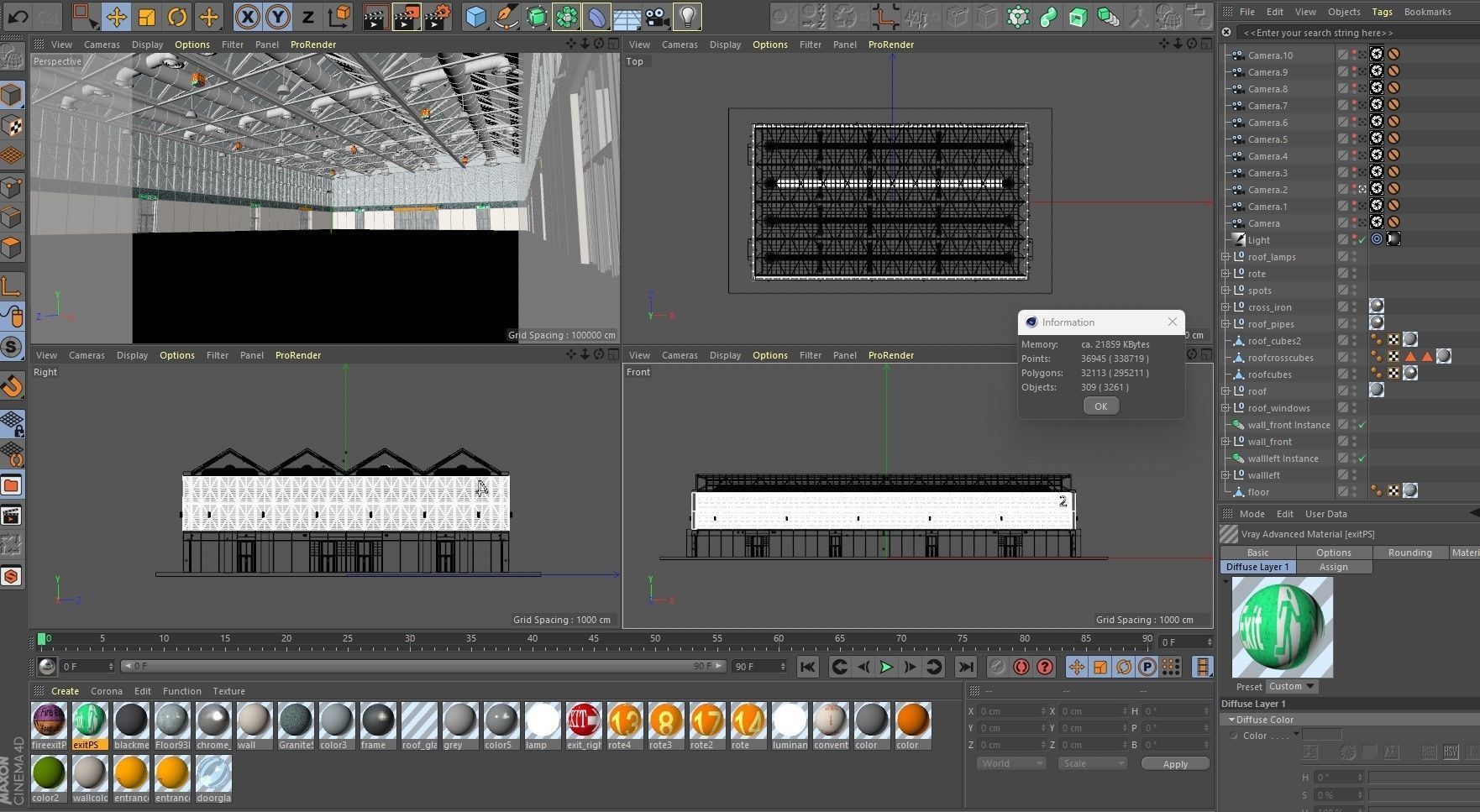 Exhibition Hall 10 interior and exterior 3D model_29