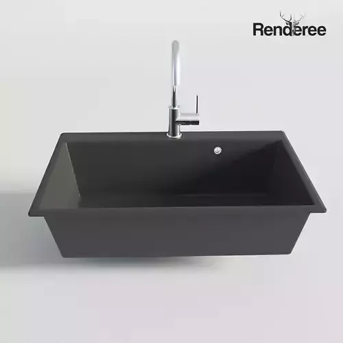 Kitchen Black Single Sink 1