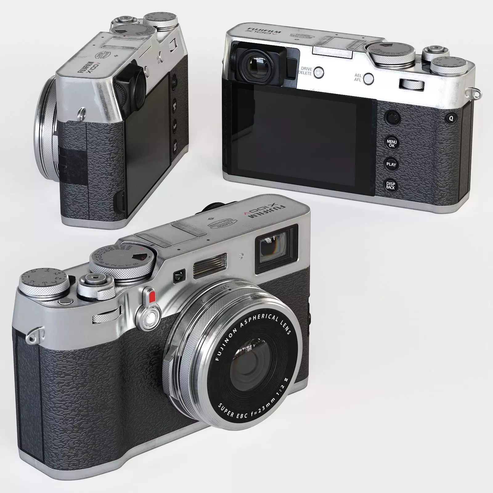 Fujifilm X100V compact camera 3D model