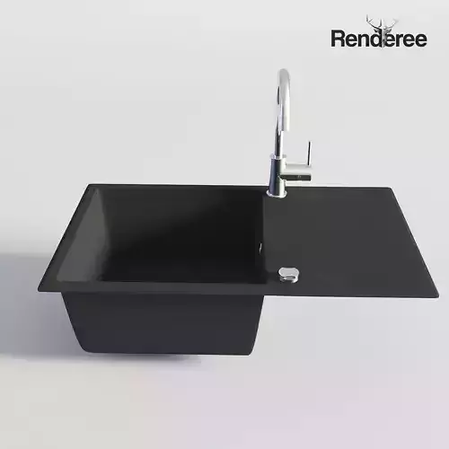 Kitchen Black Single Sink 2