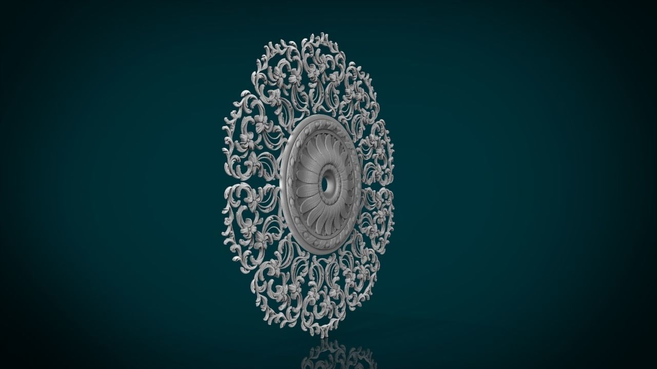 Ceiling Medallion 3D print model_3