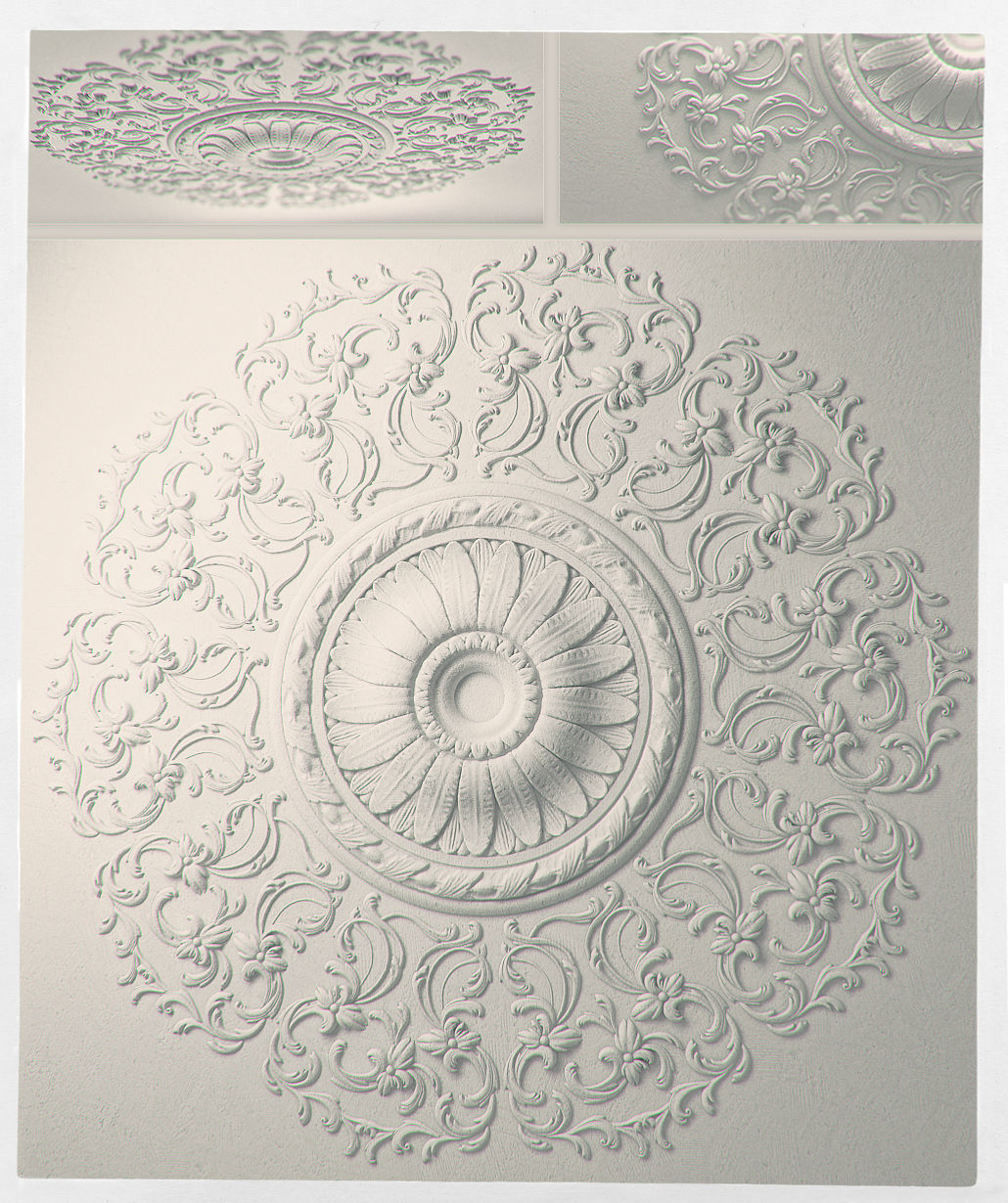 Ceiling Medallion 3D print model_1
