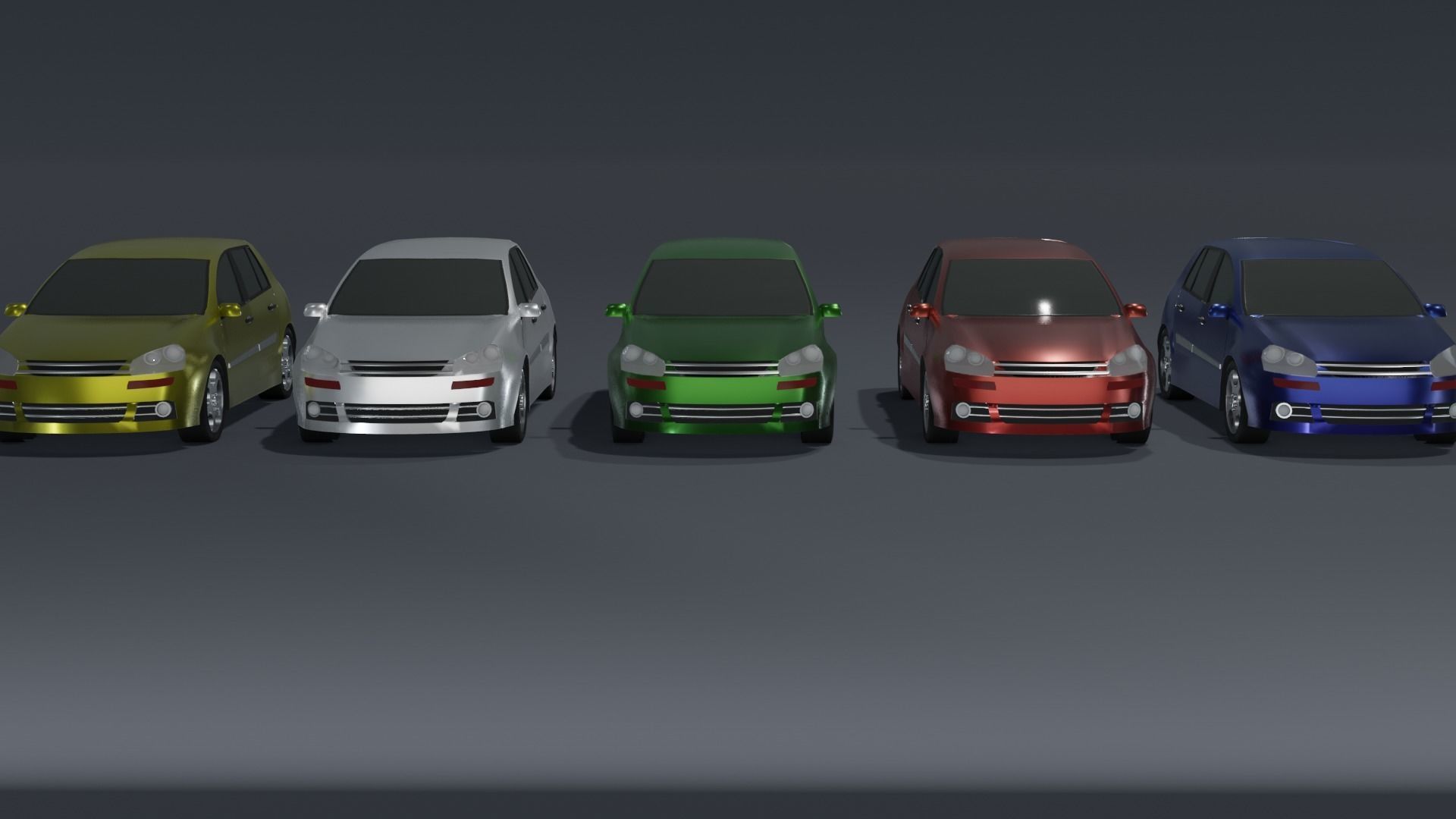 Hatchback Car Generic Low-poly 3D model_20