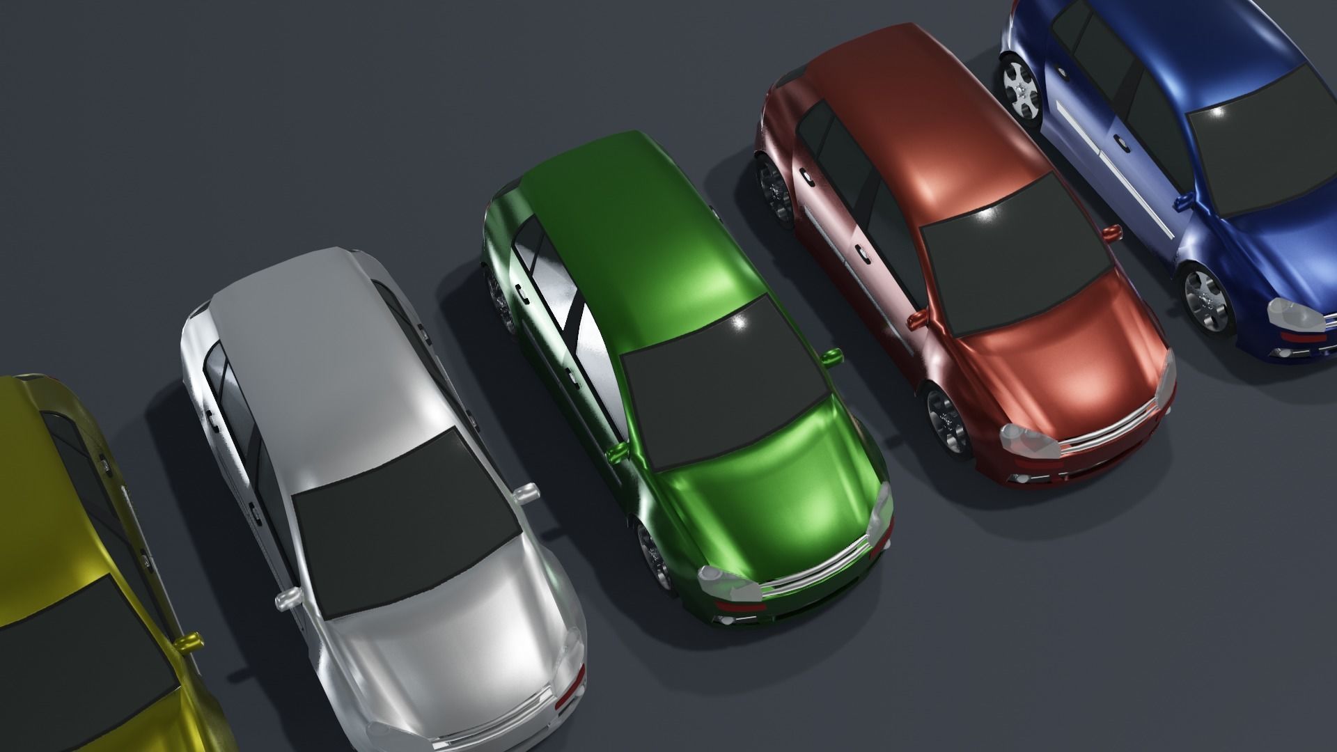 Hatchback Car Generic Low-poly 3D model_13