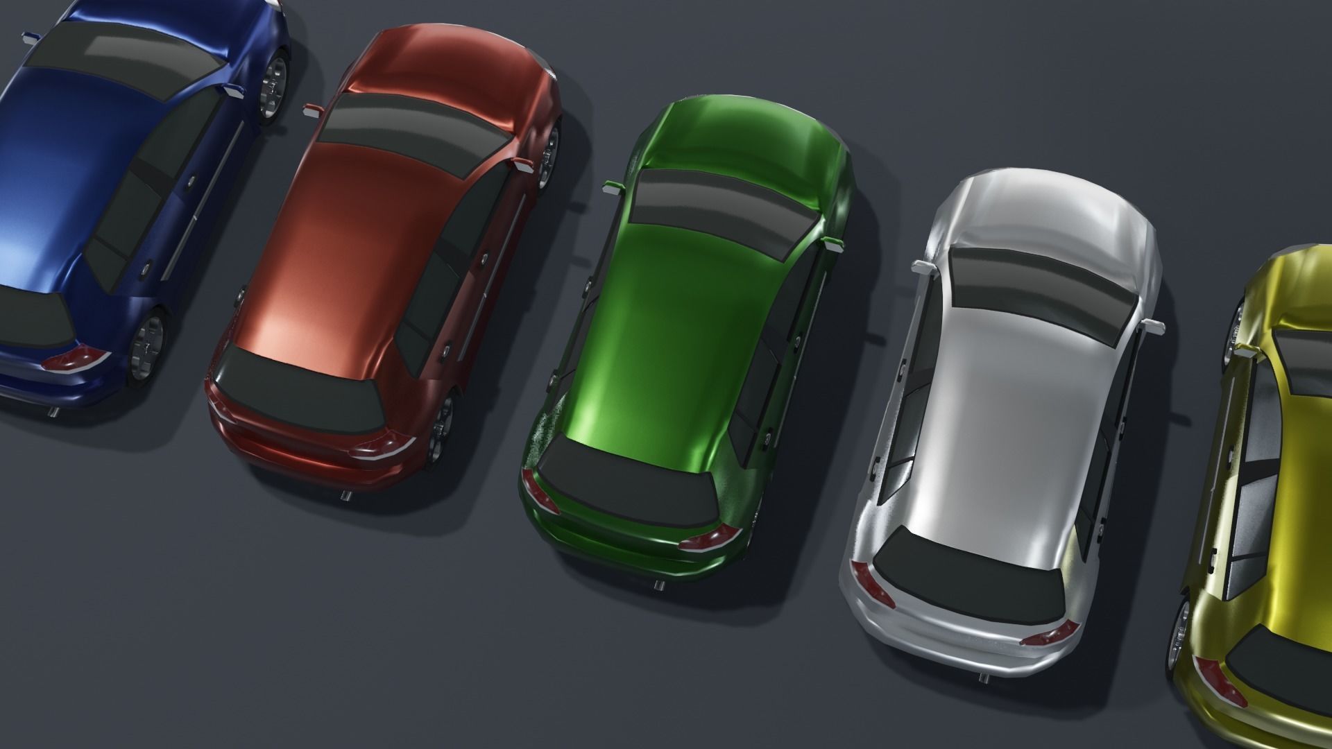 Hatchback Car Generic Low-poly 3D model_12