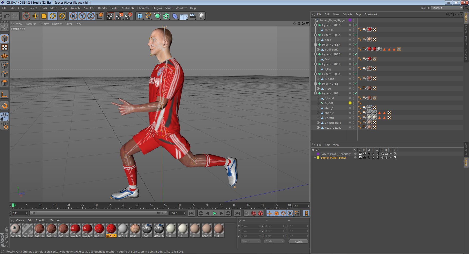 Soccer Player Rigged for Cinema 4D 3D model_30