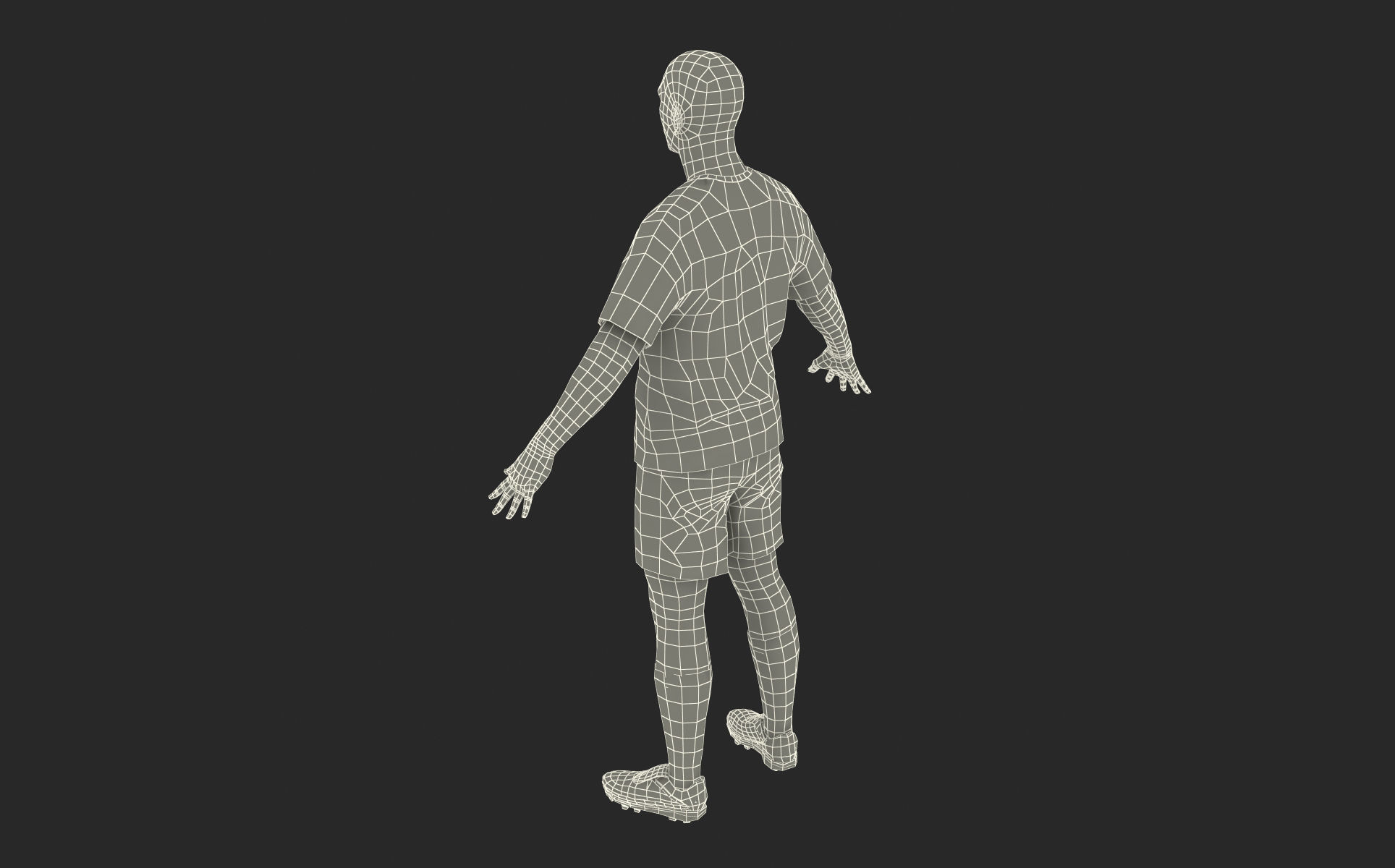 Soccer Player Rigged for Cinema 4D 3D model_38